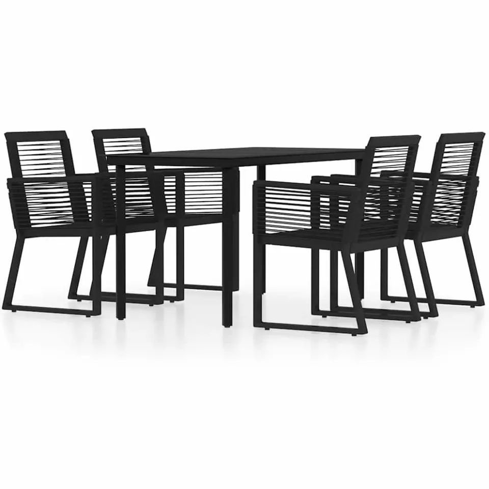 vidaXL 5-delige Tuinset zwart, foto 3