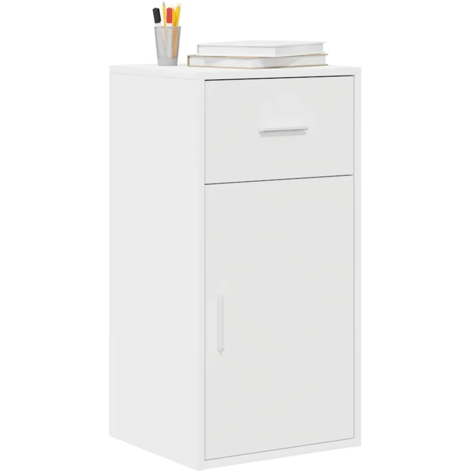 vidaXL Dressoir met lade Wit 38 x 34 x 75 cm