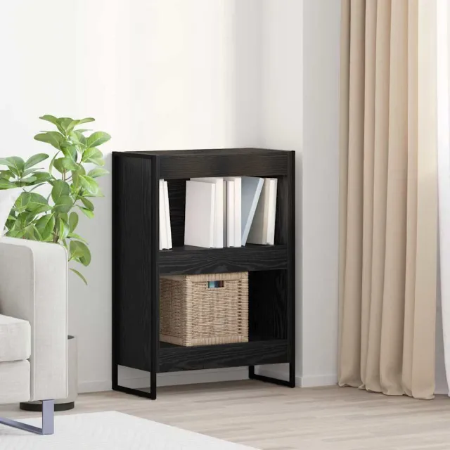 vidaXL Boekenkast 60 x 30 x 86,5 cm Bewerkt hout Zwart Eiken, foto 2