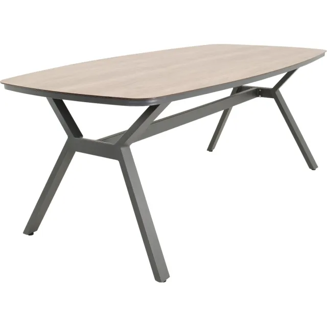 LES Odense tuintafel Deens ovaal 200x100 cm - lichtbruin