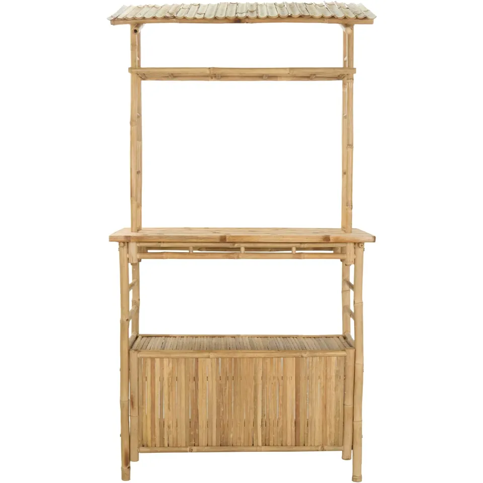 vidaXL Buiten Bartafel Naturel 110 x 50 x 210 cm Bamboe Bruin