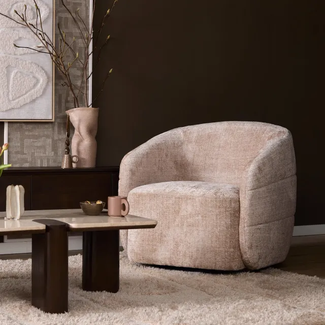 Starfurn Fauteuil Yara - Beige - 83x85x80 cm
