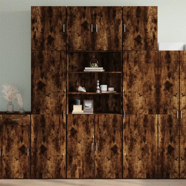 vidaXL Hoge kast 80x42,5x249 cm bewerkt hout gerookt eikenkleurig, foto 2