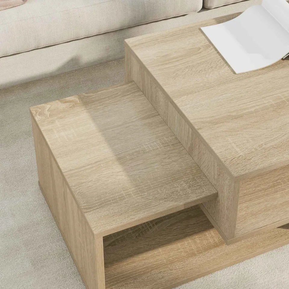 vidaXL Salontafel Sonoma Eiken 105 x 50 x 32,5 cm Bewerkt hout, foto 4