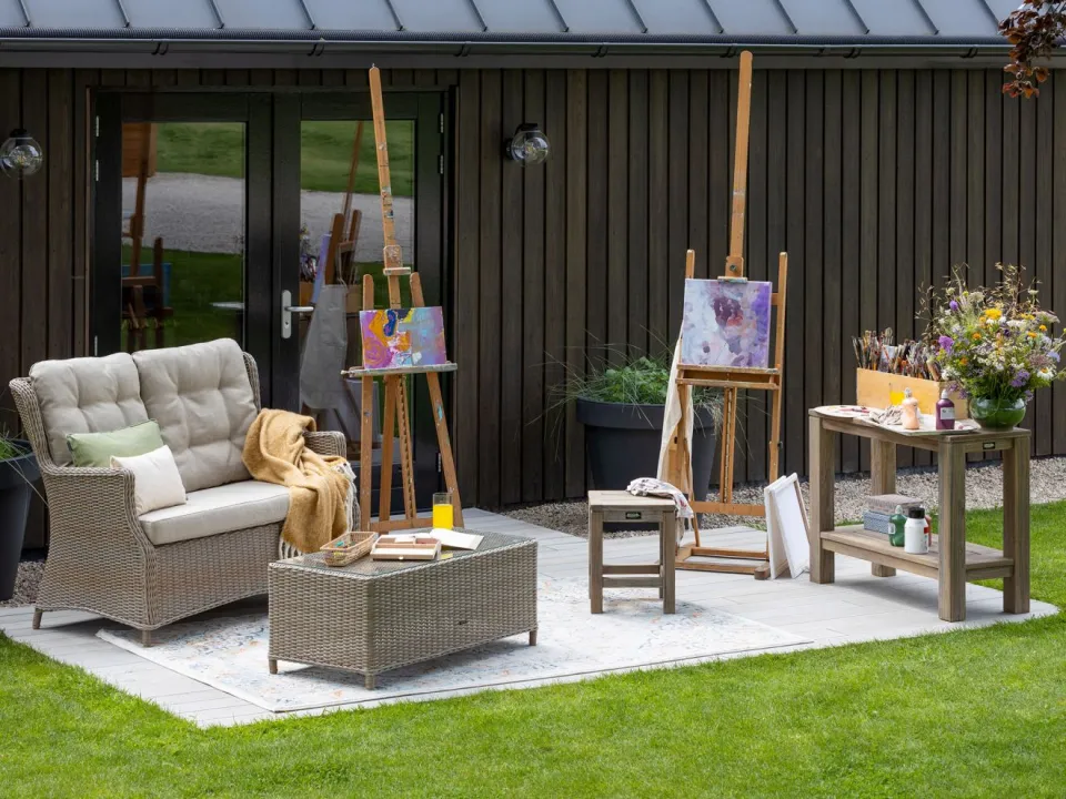 ROUGH Furniture ROUGH-X Lage kruk bruin, foto 4