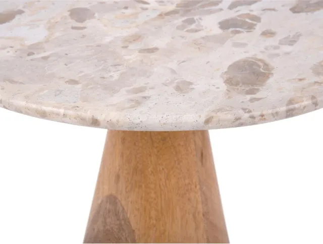 Leitmotiv Bijzettafel Force Wide - Bruin - Ø50cm - Modern