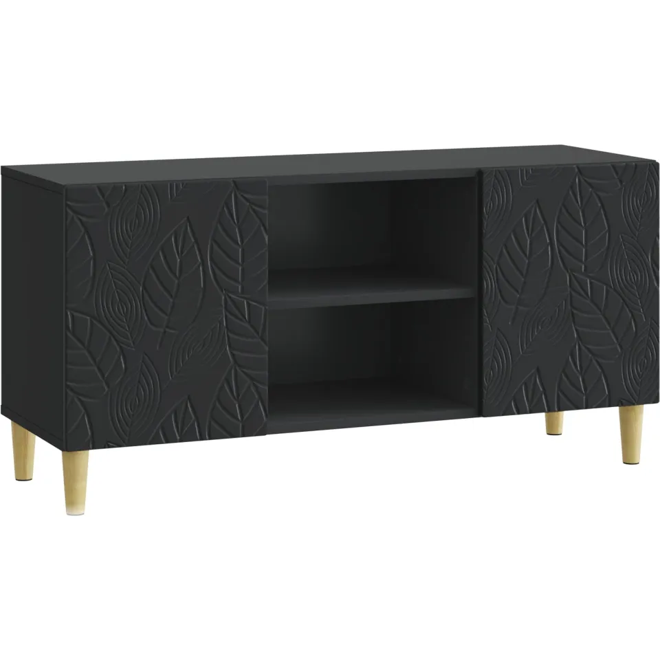 vidaXL TV-kast 102 x 34,5 x 50 cm Zwart Bewerkt hout