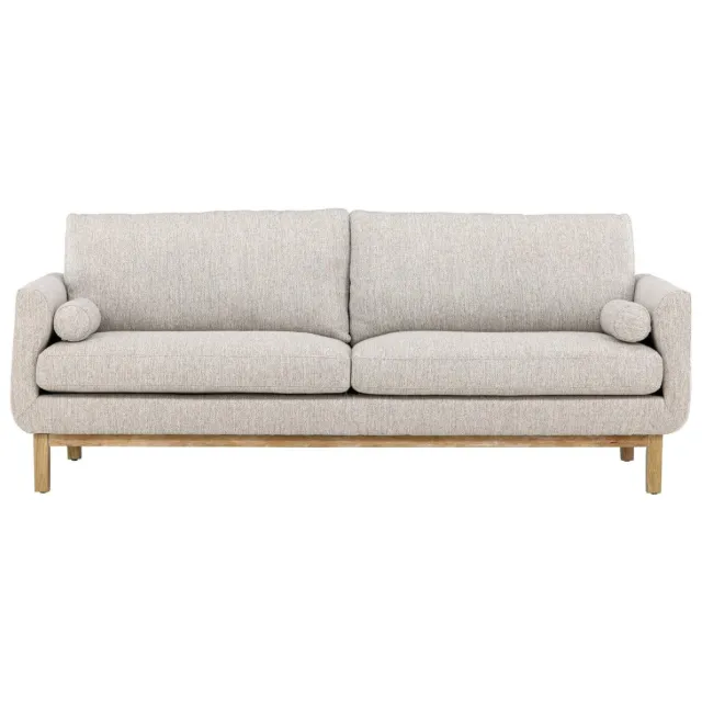 QUVIO 3-zitsbank Kivo - Beige - Elegante en Comfortabele Zitervaring Lichtbruin