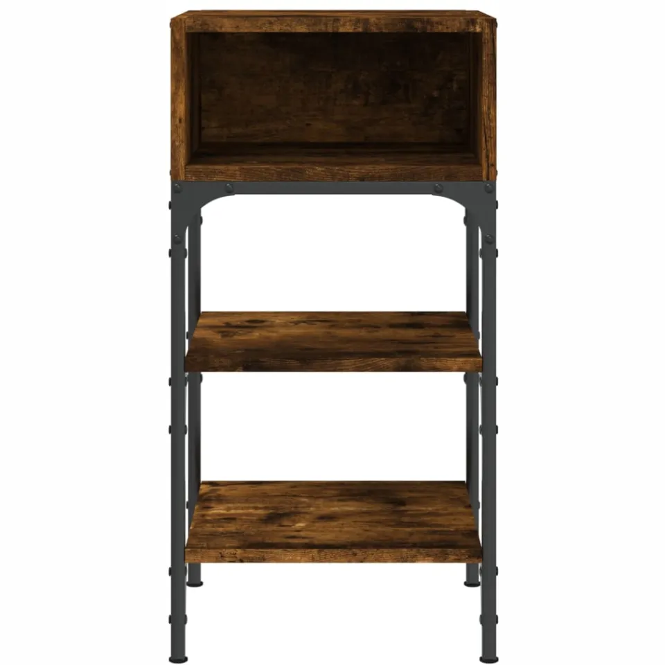 vidaXL Nachtkastjes 2 st 35x34,5x70 cm bewerkt hout gerookt eikenkleur, foto 4