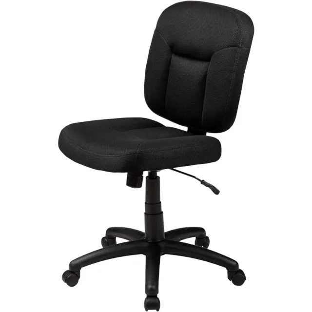 BOG Basics Bureaustoel Voor Thuis, Ergonomisch, Verstelbaar In Hoogte, Stof, Zwart - 65 D x 61 B x 87,5-98 H cm