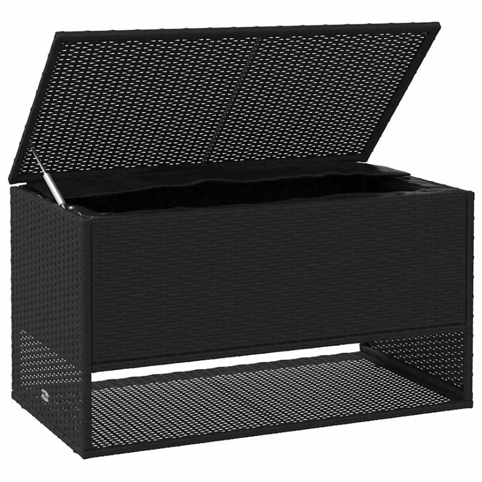 vidaXL Opbergbox voor buiten 100x55x55,5 cm poly rattan zwart