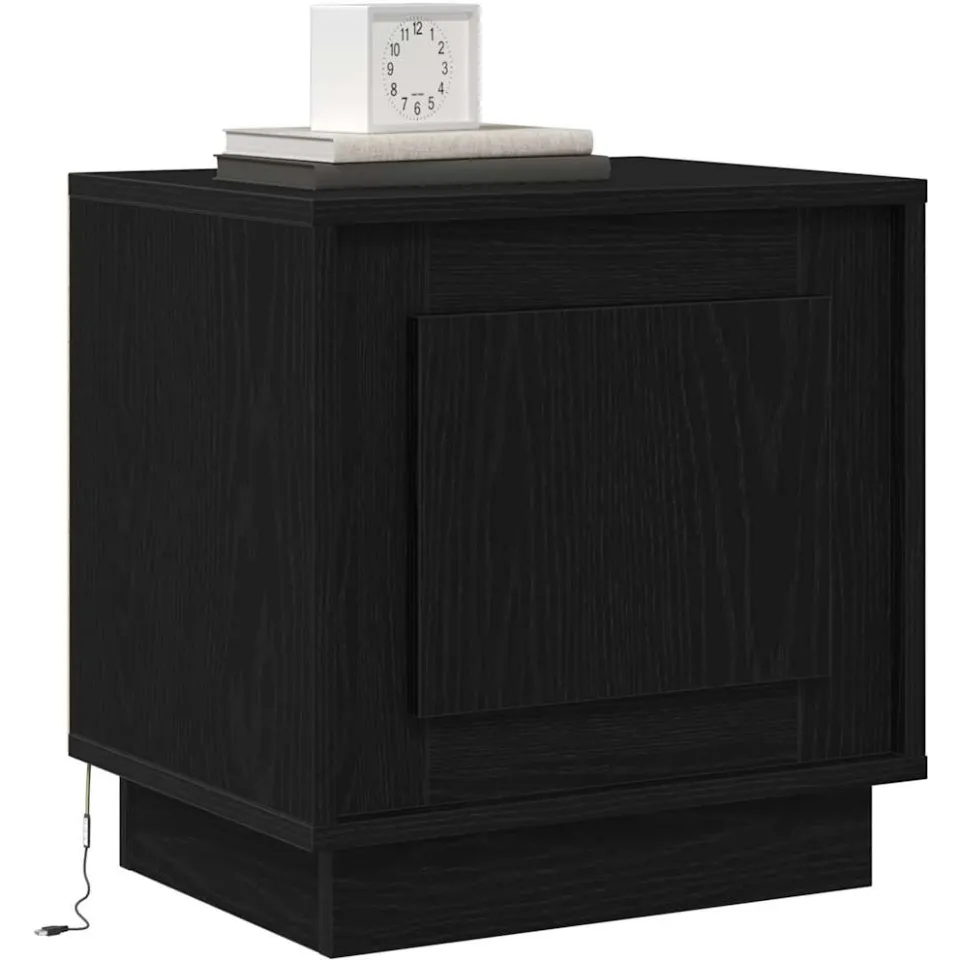 vidaXL Nachtkastje 2 st Zwart 44 x 34,5 x 45 cm Bewerkt hout
