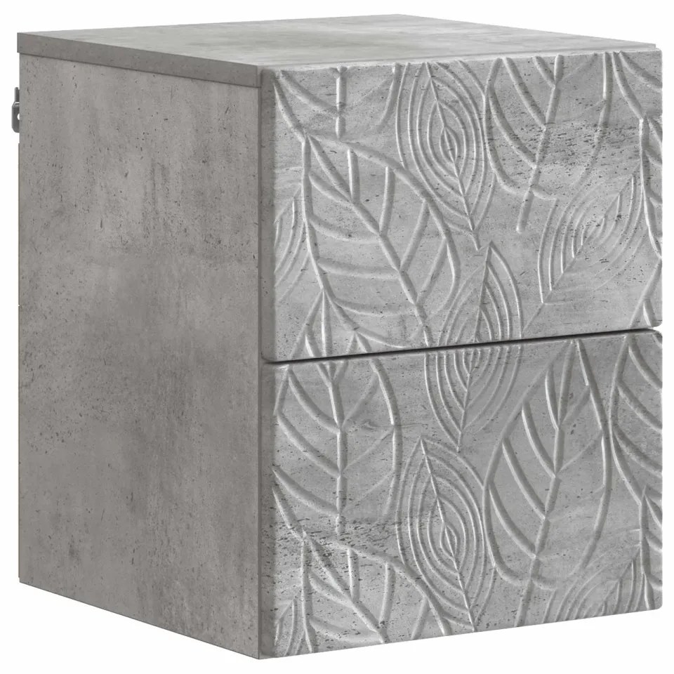 vidaXL Wandbeugel Bedkast Betongrijs 34,5 x 33 x 40 cm Bewerkt hout grijs, foto 3
