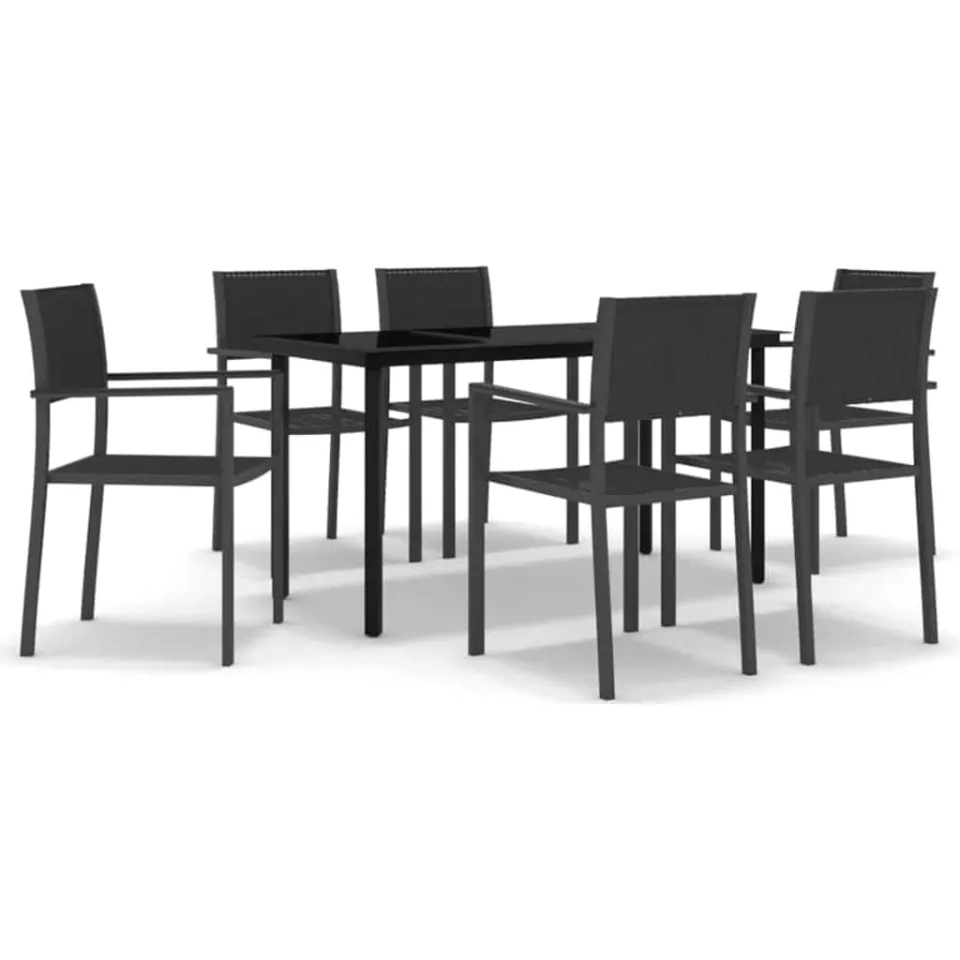 vidaXL 7-delige Tuinset zwart, foto 3