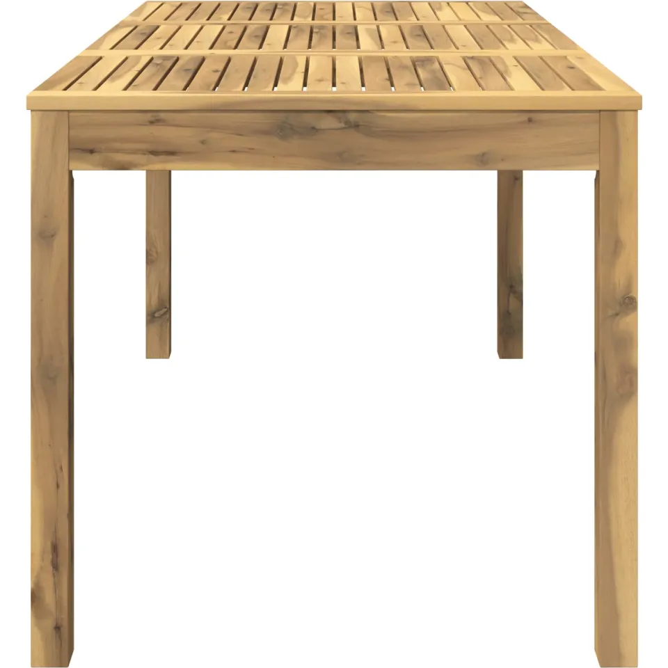 vidaXL Tuindiner tafel LAREN Witgewassen 141 x 80,5 x 75 cm, foto 4