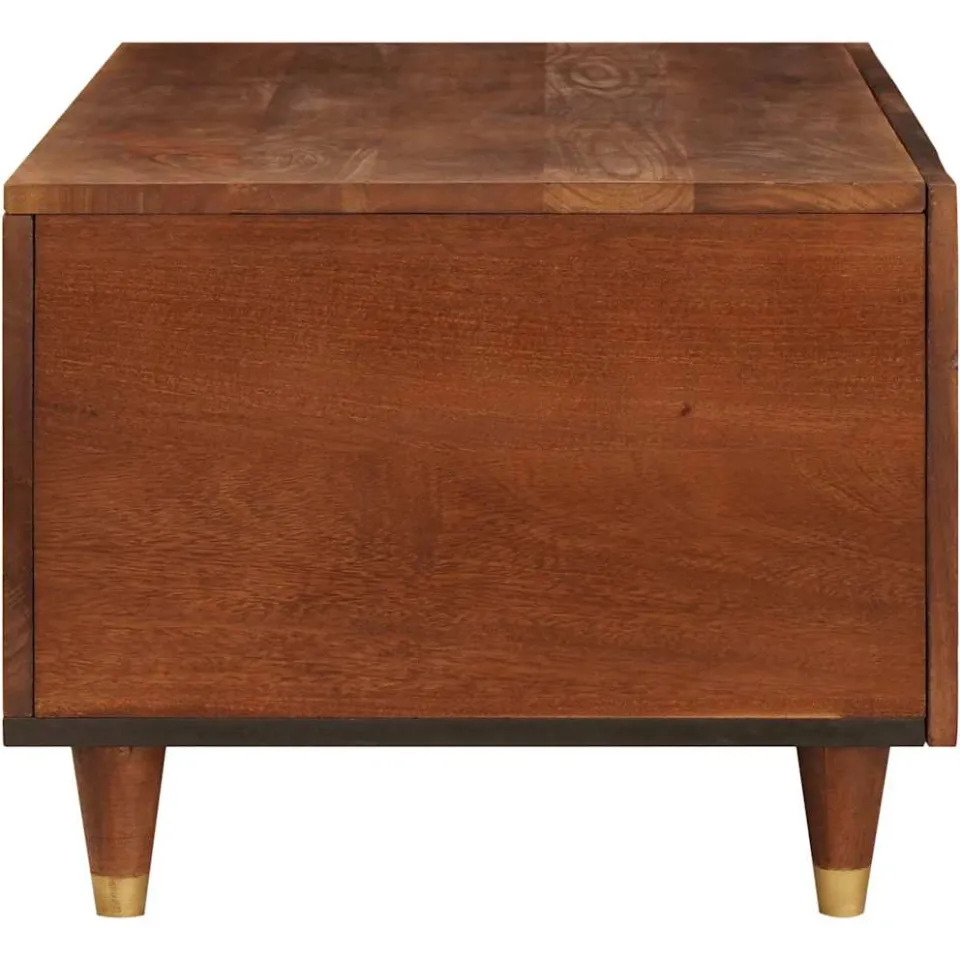 vidaXL Salontafel 80 x 50 x 40 cm Massief Mango Hout bruin, foto 4