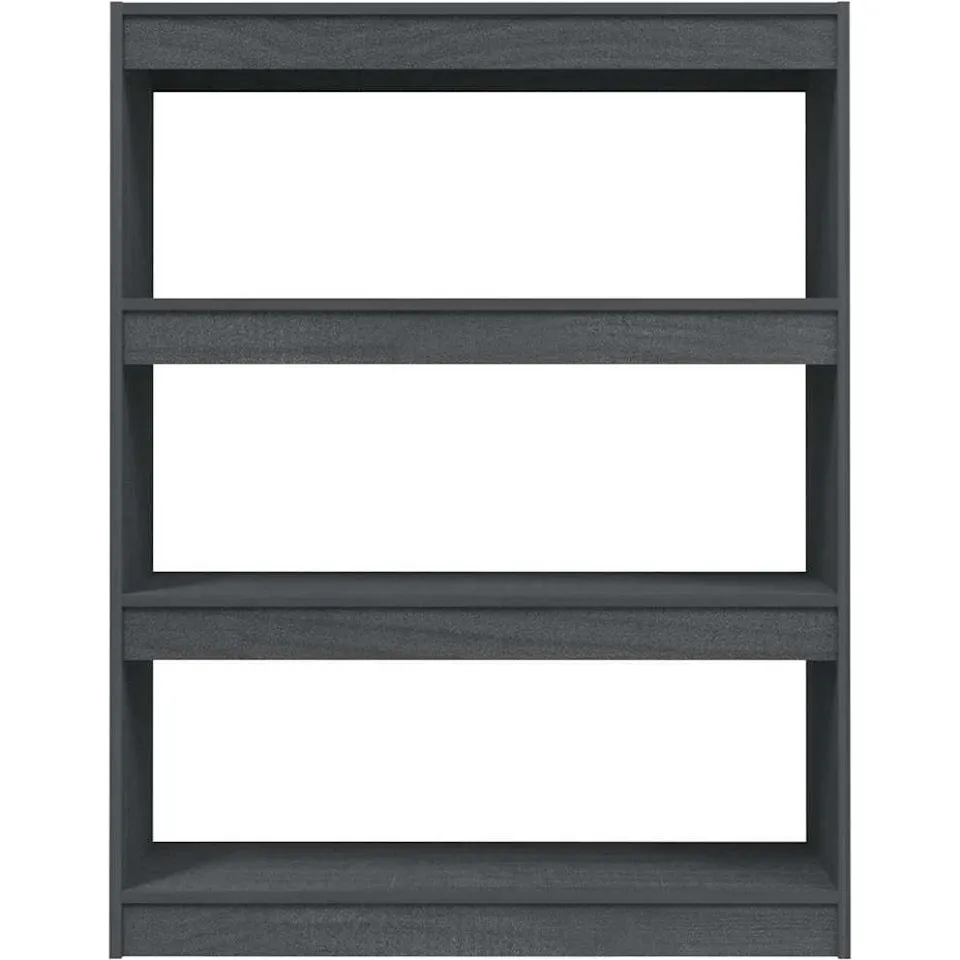 vidaXL Boekenkast/kamerscherm 100x30x103 cm massief grenenhout grijs, foto 4