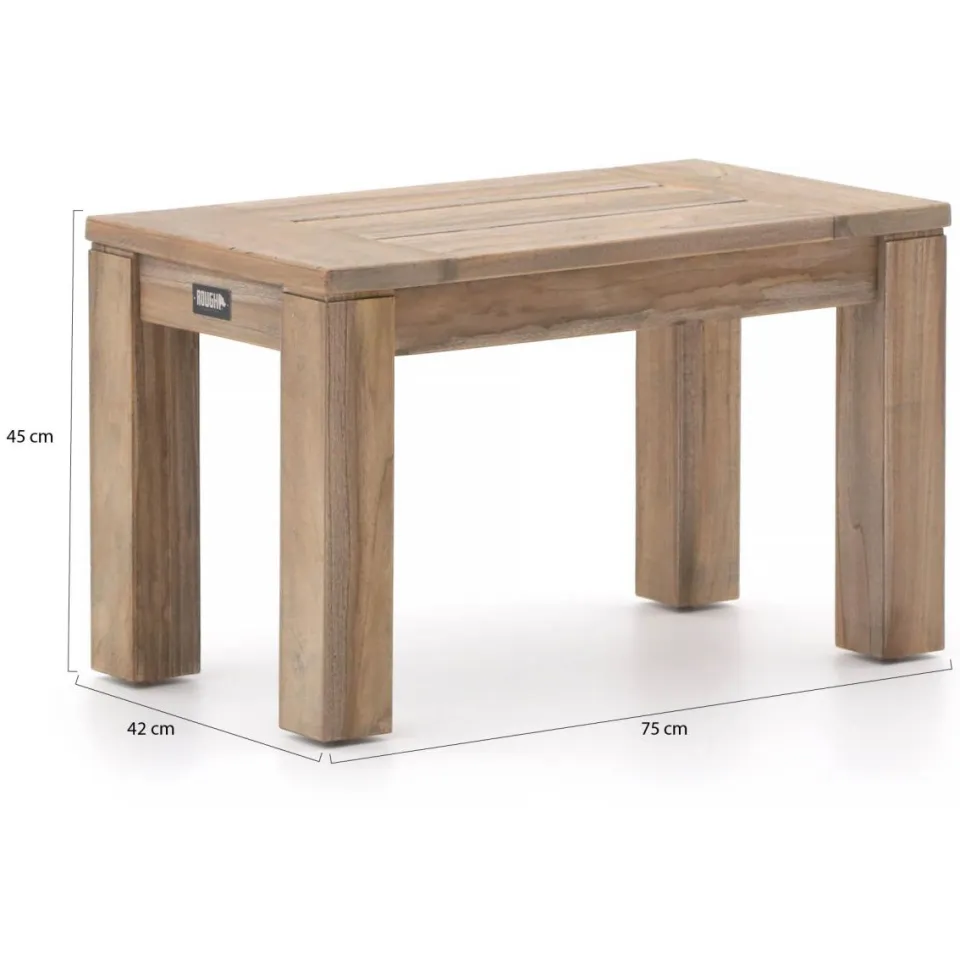 ROUGH Furniture ROUGH-X picknickbank 75x42x45cm bruin, foto 2