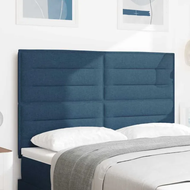 vidaXL Hoofdbord Blauw Stof