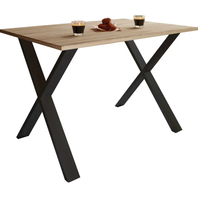 Vcm kleine tafel en stoelen, tafelstoel, eettafel en stoelen, kleine eettafel en stoelen, tafels en stoelen, compacte tafel en stoelen, kleine keukentafel en stoelen, tafel- en stoelset, keukentafels en stoelen, eettafels en stoelen Schwarz / Sonoma-Eiche