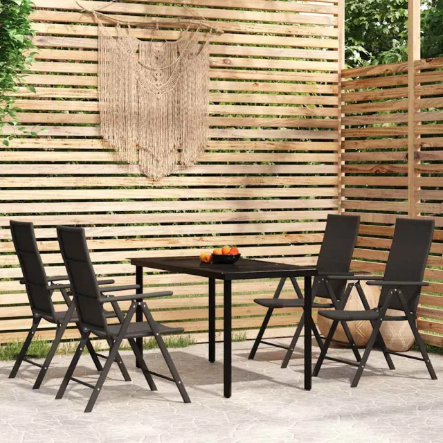 vidaXL 5-delige Tuinset zwart, foto 2