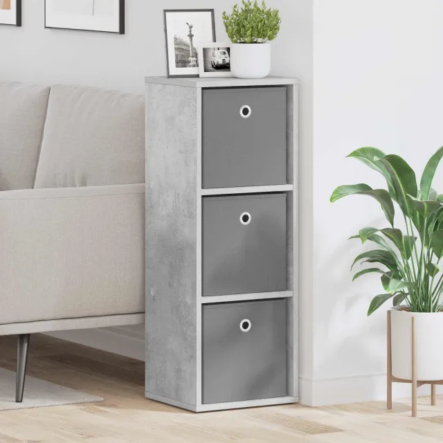 vidaXL Dressoir met lade Beton Grijs 30,5 x 27 x 84,5 cm