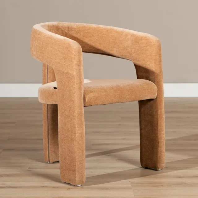 Bronx71 Eetkamerstoel Bibi chenille terracotta - stoel