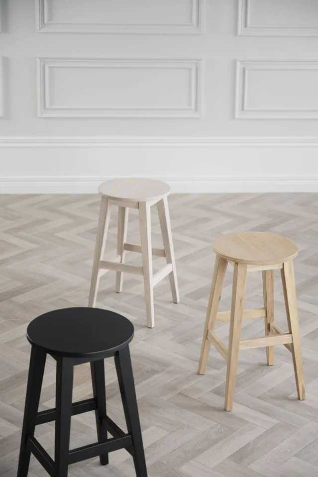 Rowico Home Austin houten barkruk naturel - 65 cm - set van 2, foto 2