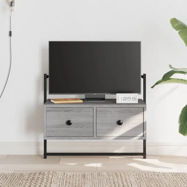 vidaXL Tv-meubel wandgemonteerd 60,5x30x51 cm hout grijs sonoma eiken, foto 2