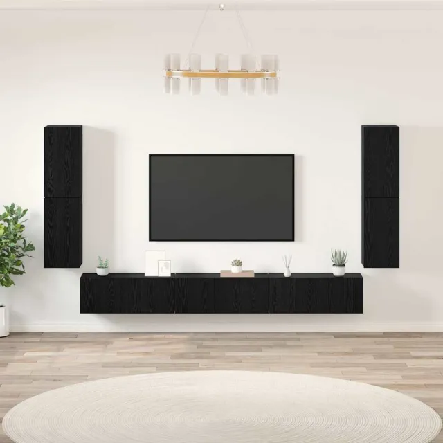vidaXL TV Eenheden 4 st 80 x 30 x 30,5 cm Zwart Eiken, foto 2