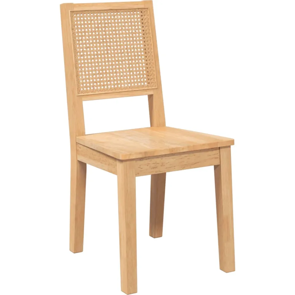 vidaXL Eetkamerstoelen 2 st massief hout rubber bruin, foto 4