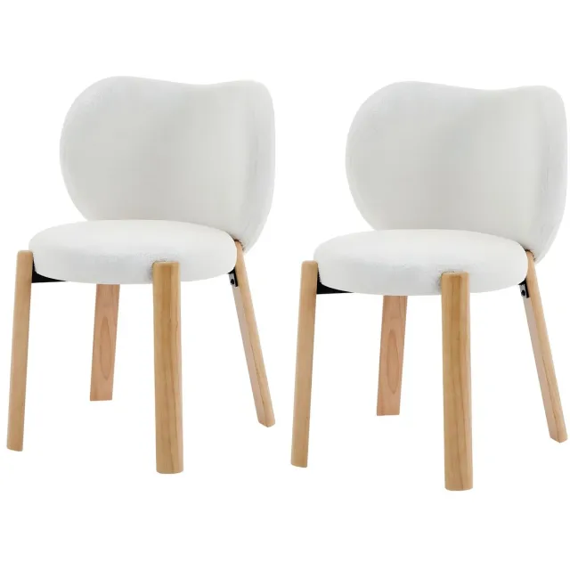 Happiq Fauteuil Set - Hout en Metaal - voor woonkamer en slaapkamer - White - voor Thuis en Professioneel Gebruik