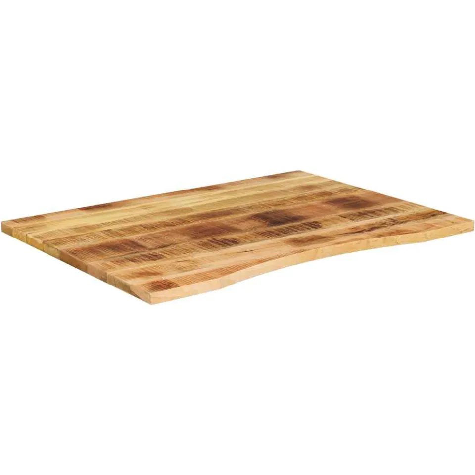 vidaXL Bureaublad met ronding 110x80x2,5 cm massief ruw mangohout Bruin