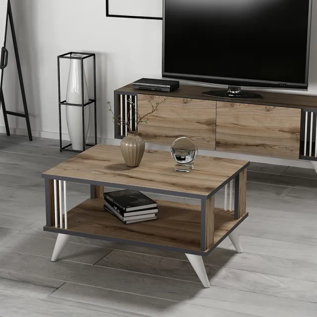 en.casa Salontafel Århus 40x70x50 cm Eiken