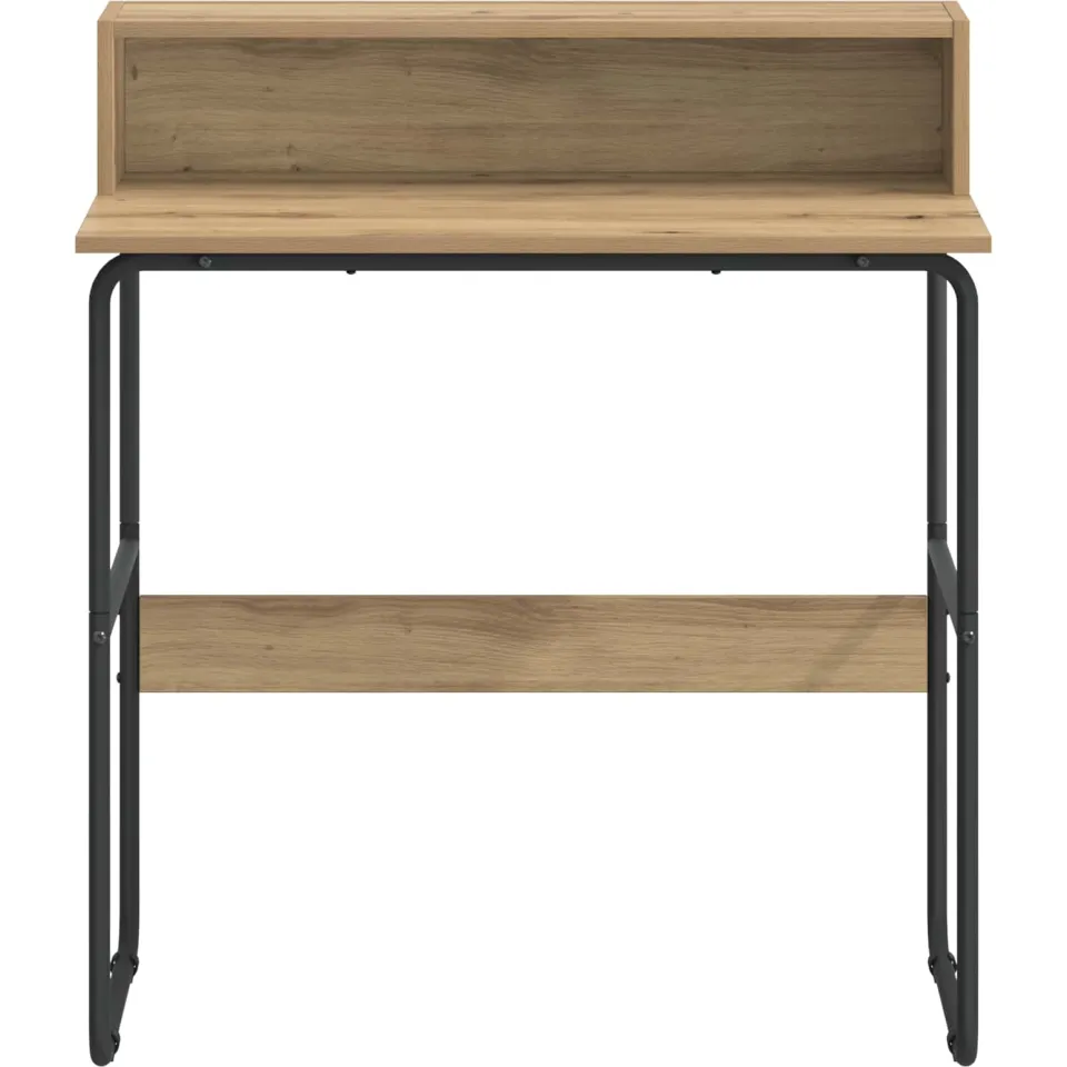 vidaXL Bureau met opbergruimte Artisanaal eiken 80 x 50 x 91 cm Bruin