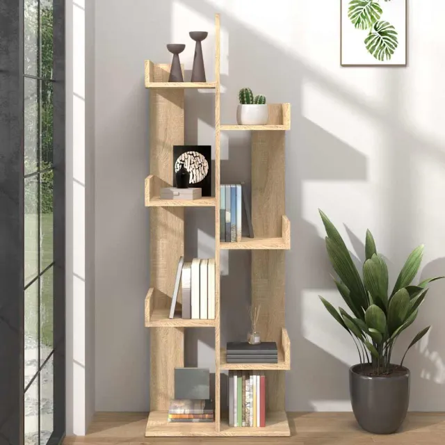 vidaXL Boekenkast 48x25,5x140 cm bewerkt hout sonoma eikenkleurig, foto 2