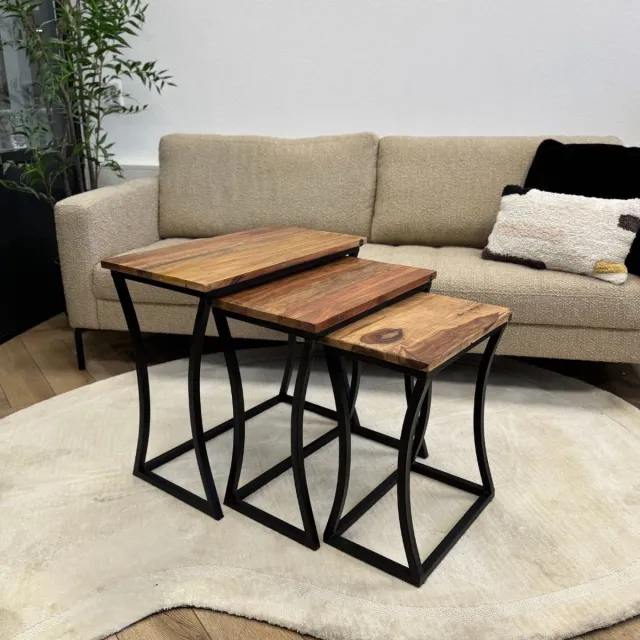 IronWood Salontafel Set Wesley Hout