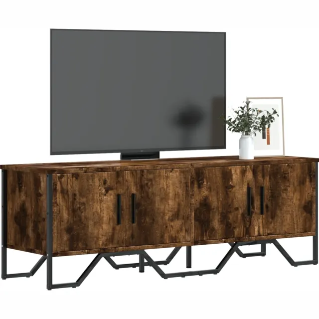 vidaXL Tv-meubel 122x34x41 cm bewerkt hout gerookt eikenkleurig