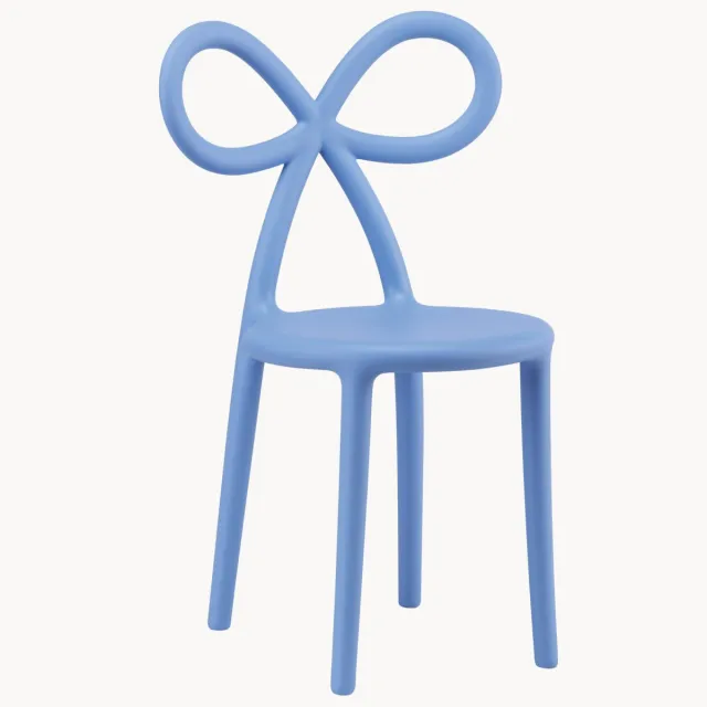 Qeeboo Kinderdesignstoel Lint Blauw