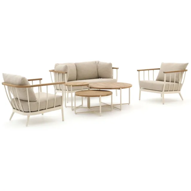 Apple Bee Condor stoel-bank loungeset 6-delig 4-zits Grijs