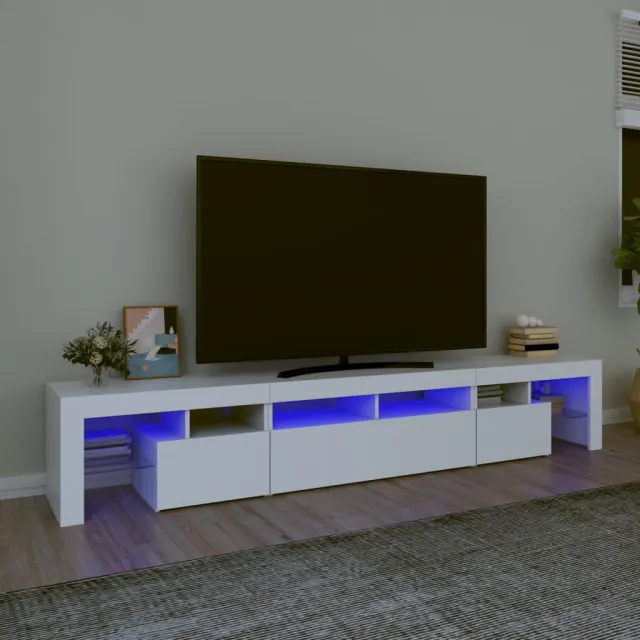 vidaXL Tv-meubel met LED-verlichting 230x36,5x40 cm wit, foto 2