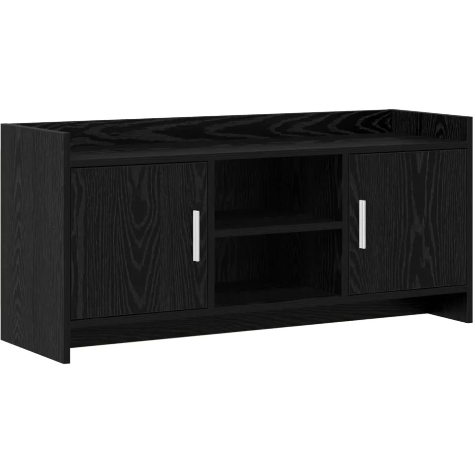 vidaXL TV-kast 102 x 33 x 47 cm Zwart eiken Bewerkt hout, foto 3