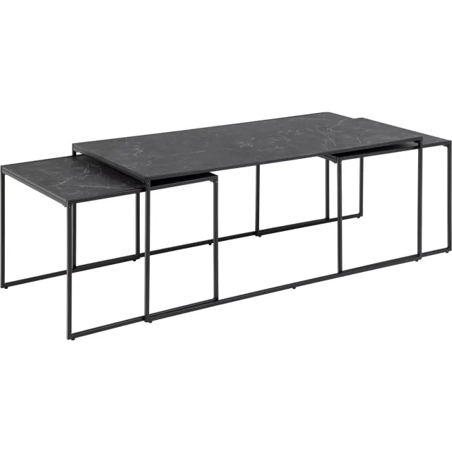 Giga Living Salontafel Sophie set MDF Zwart 120cm - Giga Living