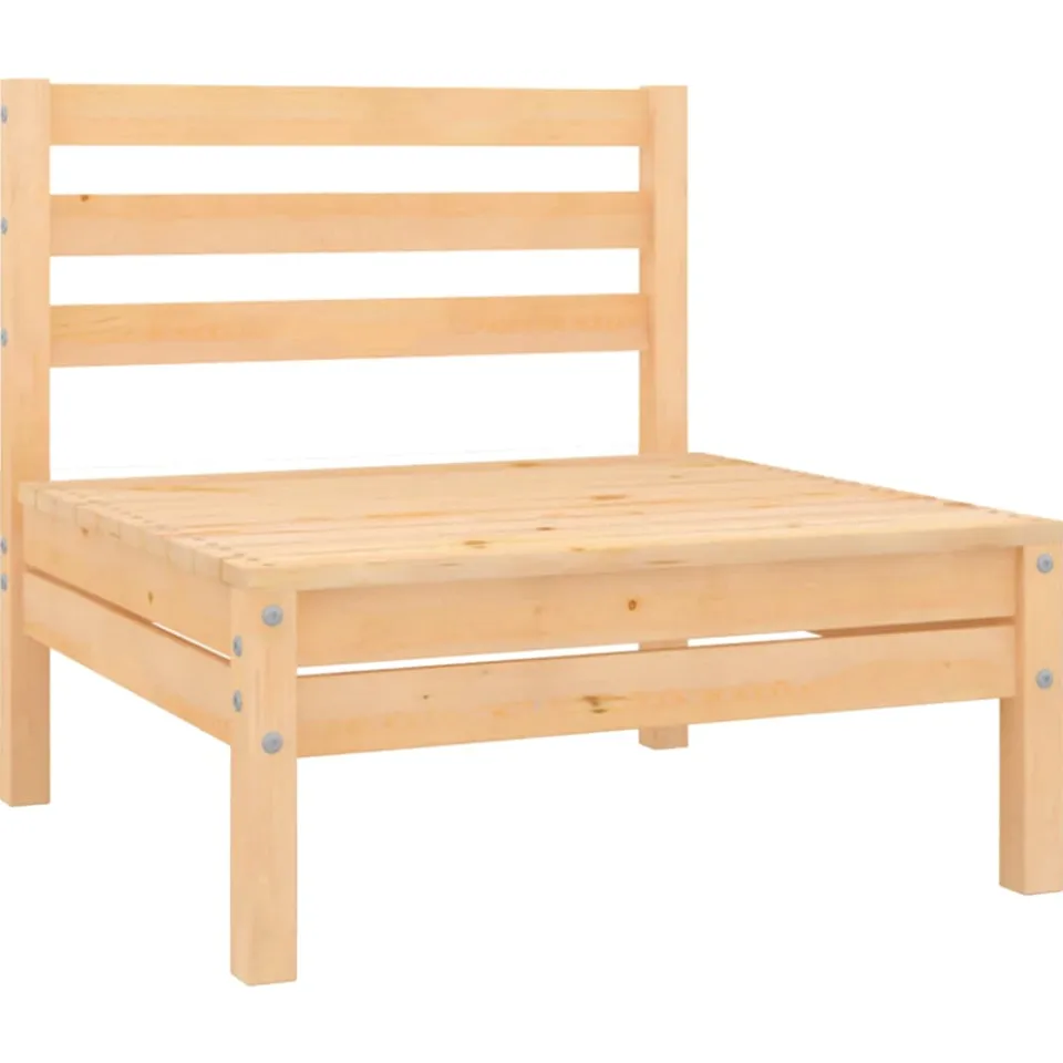 vidaXL 7-delige Loungeset massief grenenhout Bruin