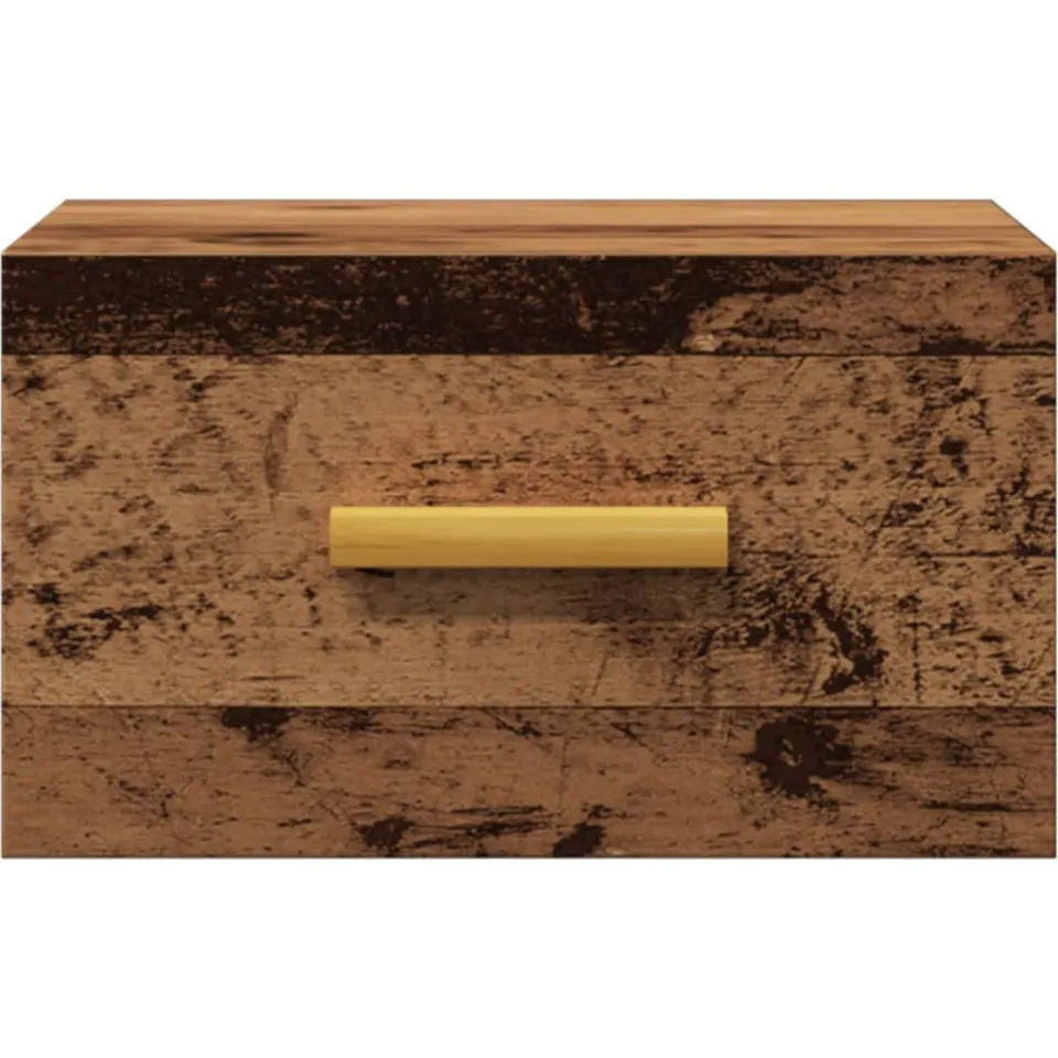 vidaXL Nachtkastjes 2 st wandgemonteerd 35x35x20 cm oud houtkleurig bruin, foto 4