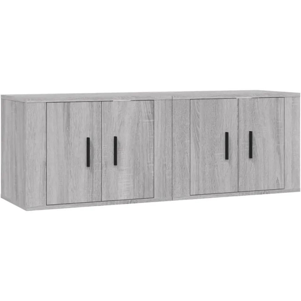 vidaXL Tv-wandmeubels 2 st 57x34,5x40 cm grijs sonoma eikenkleurig, foto 3