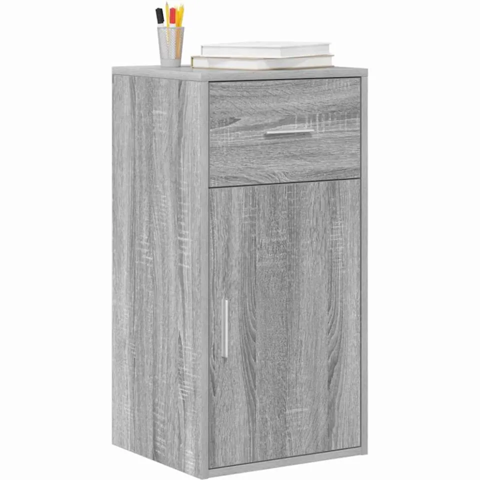 vidaXL Dressoir met lade Grijs Sonoma 38 x 34 x 75 cm