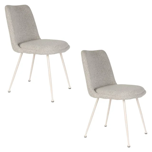 Housecraft Living Fijs eetkamerstoel grijs Lichtgrijs