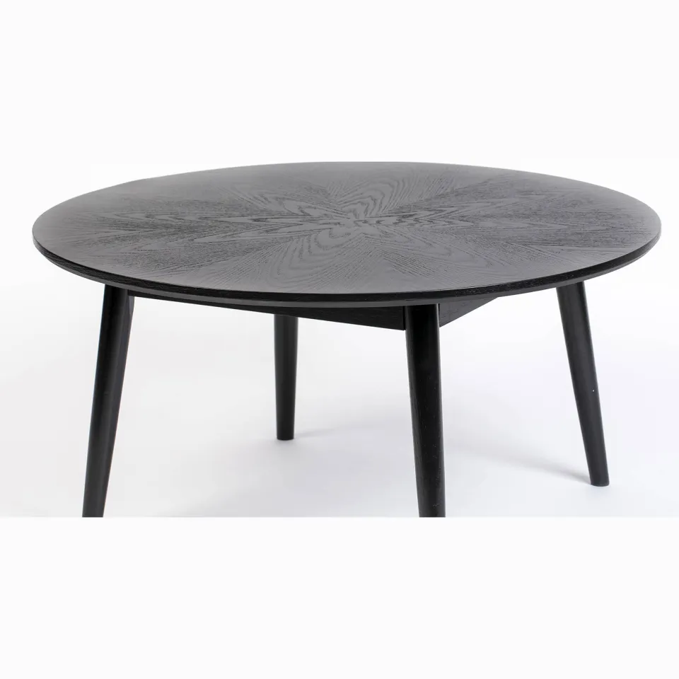 Housecraft Living Fabio Salontafel Rond Hout 80x80 cm Zwart Fabio Salontafel Rond Hout 80x80 cm Zwart, foto 4