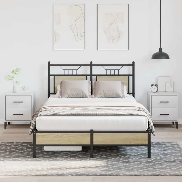 vidaXL Bedframe zonder matras hout sonoma eikenkleurig 120x200 cm
